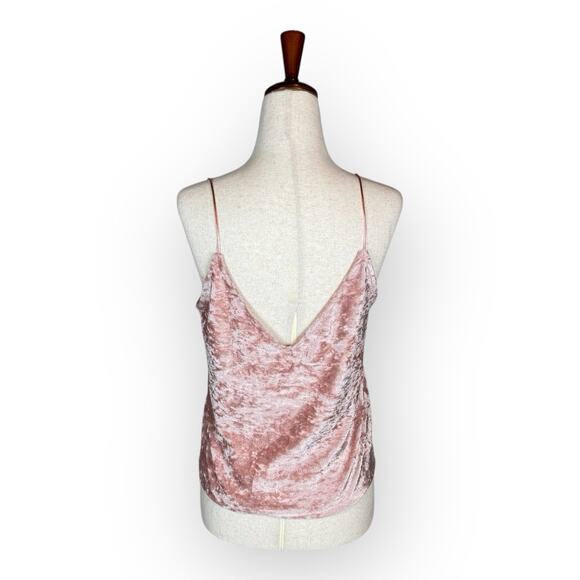 H&M Crushed Velvet Pink Cami Small - Picture 3 of 5